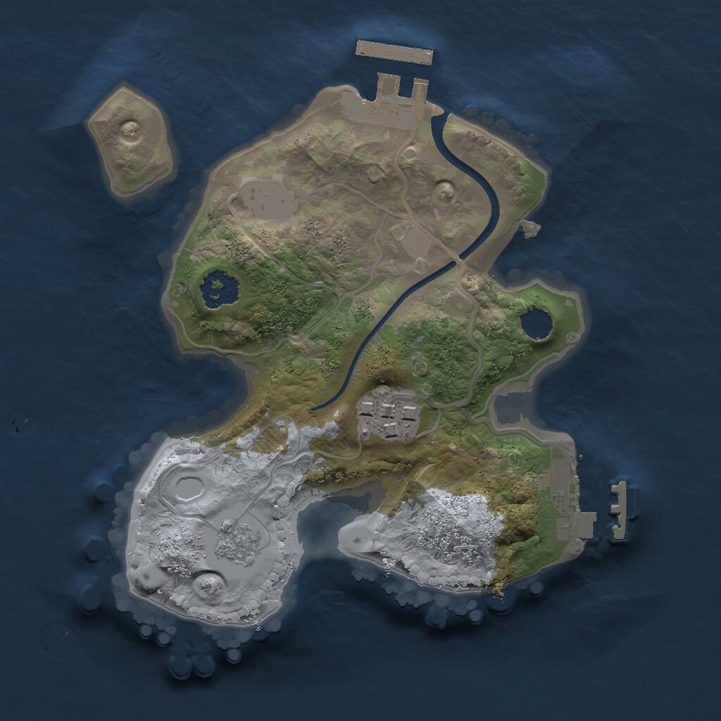 Rust Map: Procedural Map, Size: 1900, Seed: 25830534, 5 Monuments