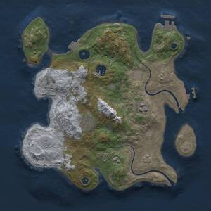 Thumbnail Rust Map: Procedural Map, Size: 3000, Seed: 938423836, 9 Monuments