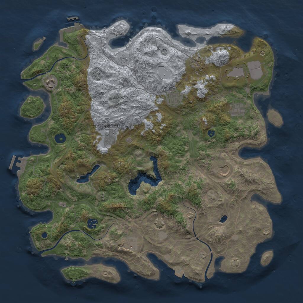 Rust Map: Procedural Map, Size: 4250, Seed: 1475640304, 16 Monuments