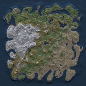 Thumbnail Rust Map: Procedural Map, Size: 4500, Seed: 1922449199, 16 Monuments