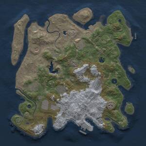 Thumbnail Rust Map: Procedural Map, Size: 4000, Seed: 1726140874, 15 Monuments