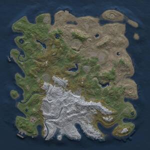 Thumbnail Rust Map: Procedural Map, Size: 4500, Seed: 57594, 16 Monuments