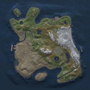 Thumbnail Rust Map: Procedural Map, Size: 2800, Seed: 1699717114, 8 Monuments