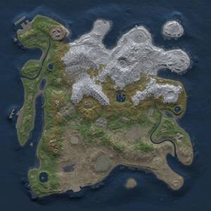 Thumbnail Rust Map: Procedural Map, Size: 3250, Seed: 1152263805, 12 Monuments