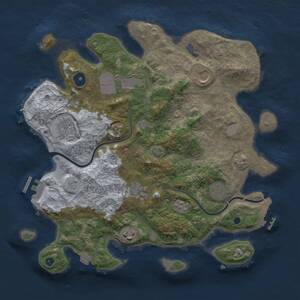Thumbnail Rust Map: Procedural Map, Size: 3500, Seed: 796507, 13 Monuments