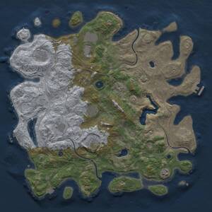Thumbnail Rust Map: Procedural Map, Size: 4250, Seed: 2066536923, 14 Monuments
