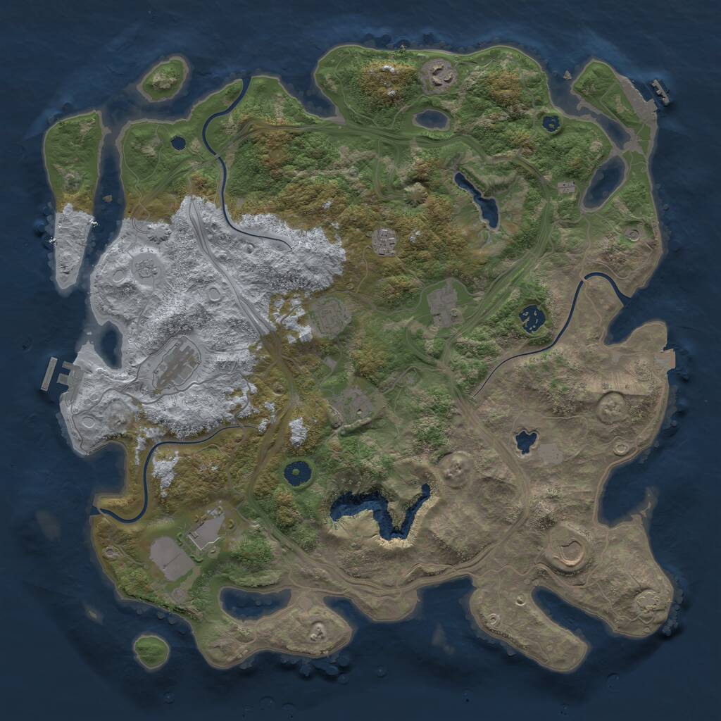 Rust Map: Procedural Map, Size: 4250, Seed: 1763354025, 15 Monuments