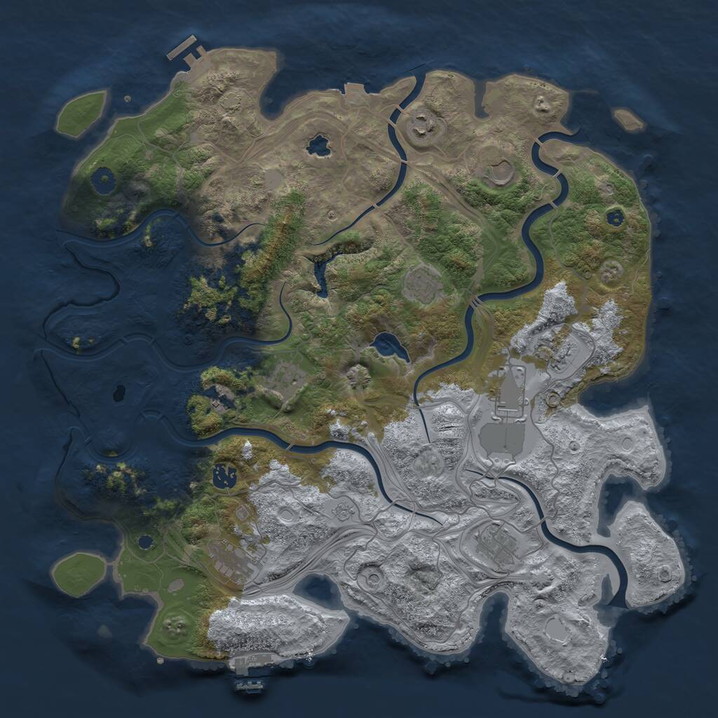 Rust Map: Procedural Map, Size: 4250, Seed: 1623329736, 16 Monuments