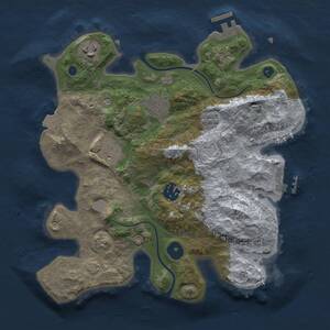 Thumbnail Rust Map: Procedural Map, Size: 3000, Seed: 230517696, 11 Monuments