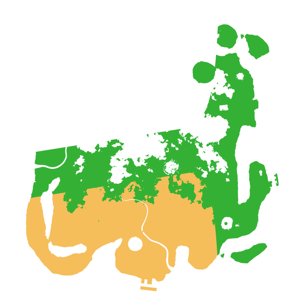 Biome Rust Map: Procedural Map, Size: 3700, Seed: 11074285