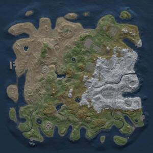 Thumbnail Rust Map: Procedural Map, Size: 4250, Seed: 2734233, 15 Monuments