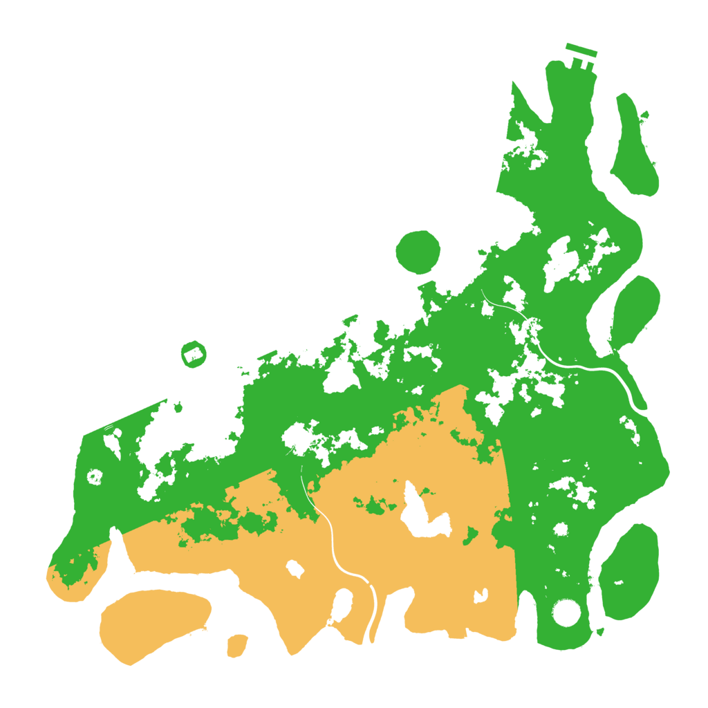 Biome Rust Map: Procedural Map, Size: 4500, Seed: 125599120