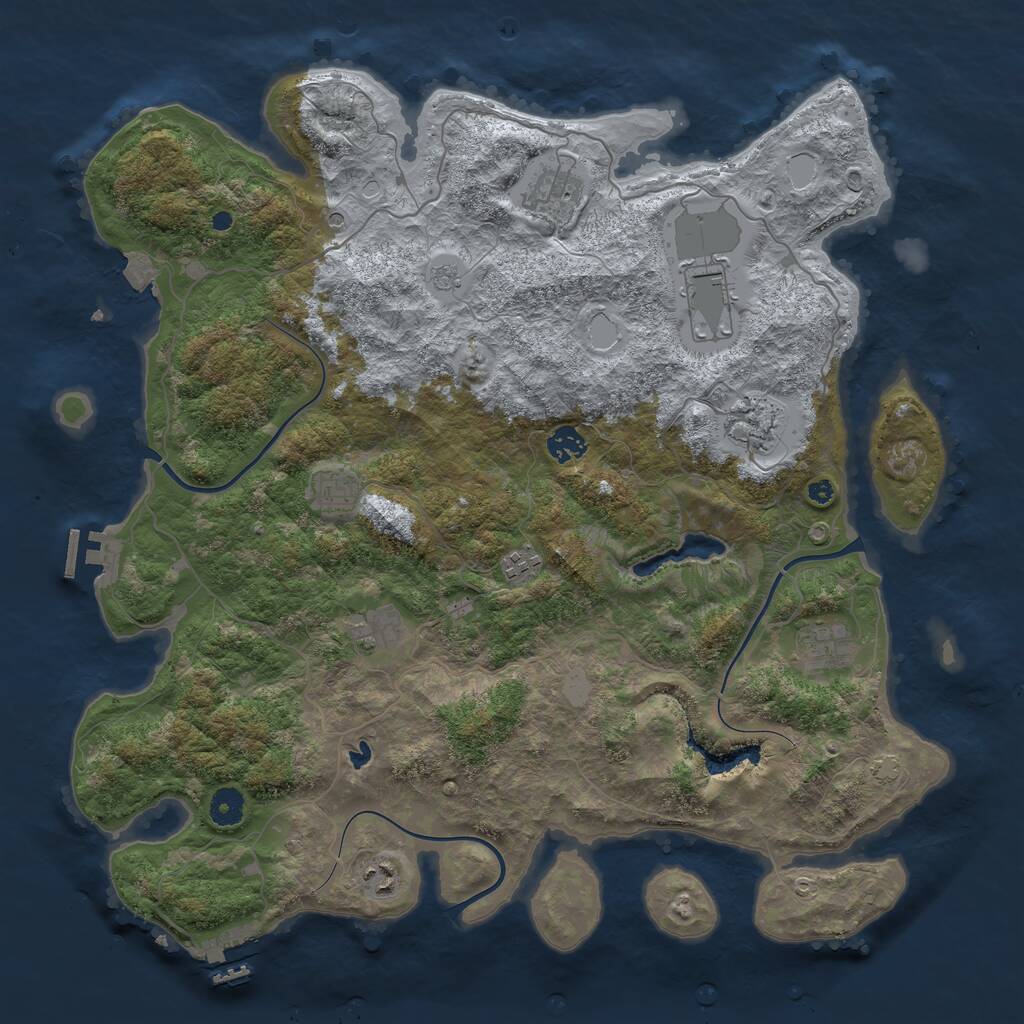 Rust Map: Procedural Map, Size: 4200, Seed: 871515153, 15 Monuments