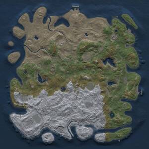 Thumbnail Rust Map: Procedural Map, Size: 4500, Seed: 60775168, 15 Monuments