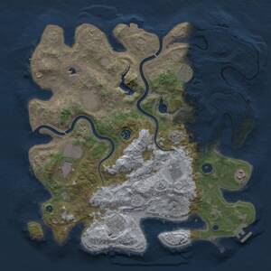Thumbnail Rust Map: Procedural Map, Size: 4000, Seed: 523637124, 13 Monuments