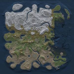 Thumbnail Rust Map: Procedural Map, Size: 4500, Seed: 522435283, 17 Monuments