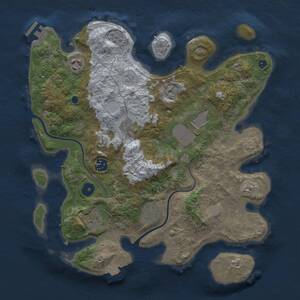 Thumbnail Rust Map: Procedural Map, Size: 3500, Seed: 341262141, 12 Monuments