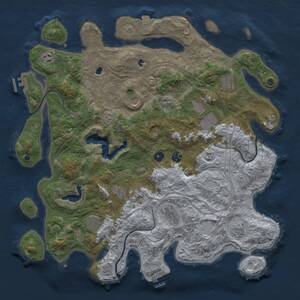 Thumbnail Rust Map: Procedural Map, Size: 4500, Seed: 2061316404, 16 Monuments