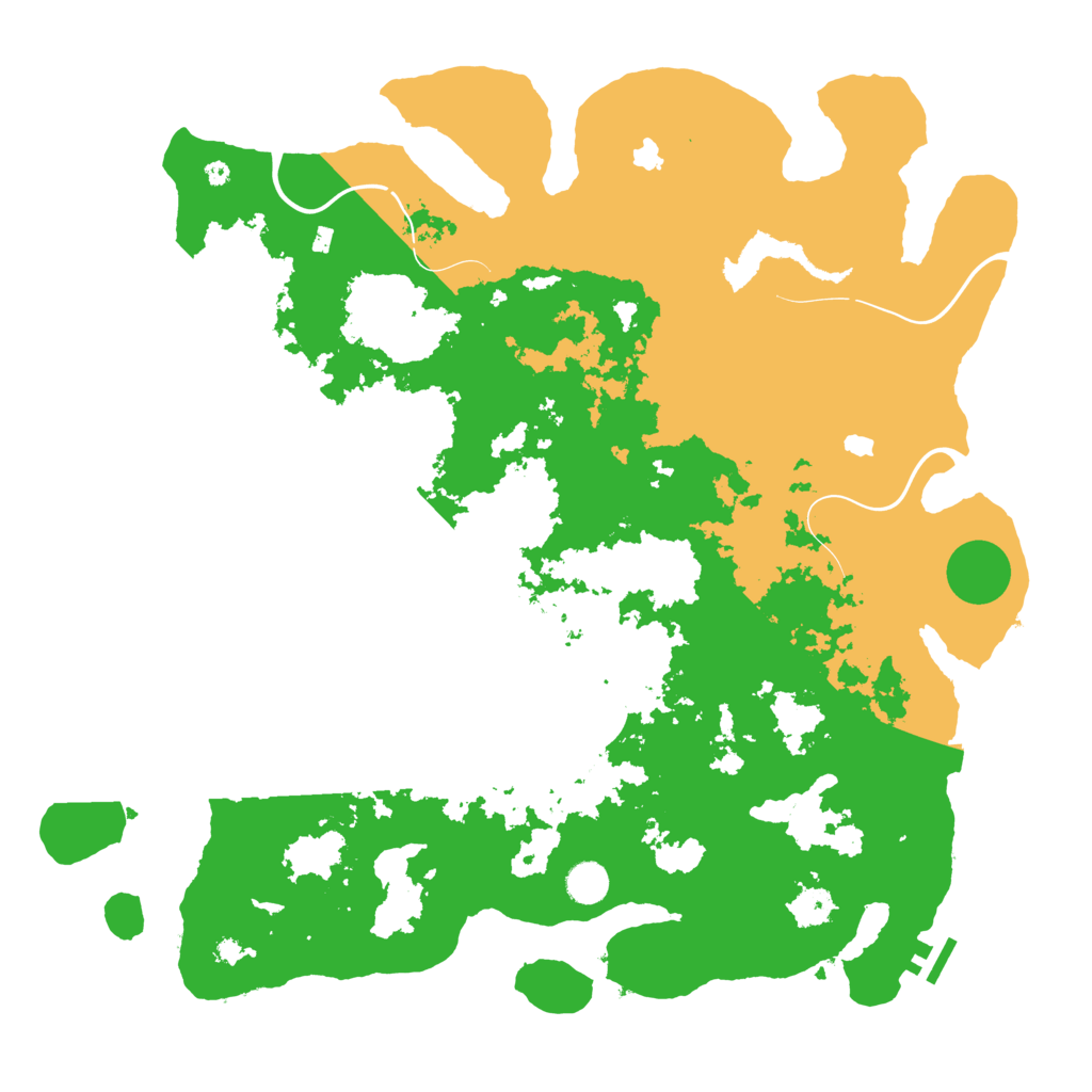 Biome Rust Map: Procedural Map, Size: 4500, Seed: 709669002