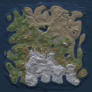 Thumbnail Rust Map: Procedural Map, Size: 4250, Seed: 119922548, 17 Monuments