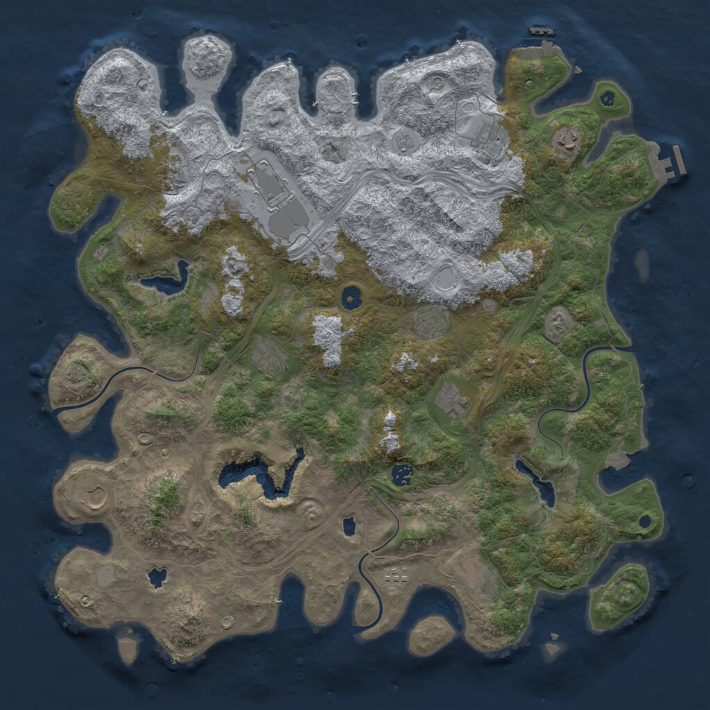 Rust Map: Procedural Map, Size: 4750, Seed: 1787695035, 17 Monuments