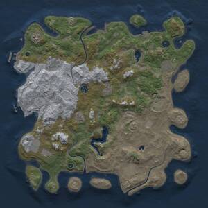 Thumbnail Rust Map: Procedural Map, Size: 4196, Seed: 3486489, 16 Monuments