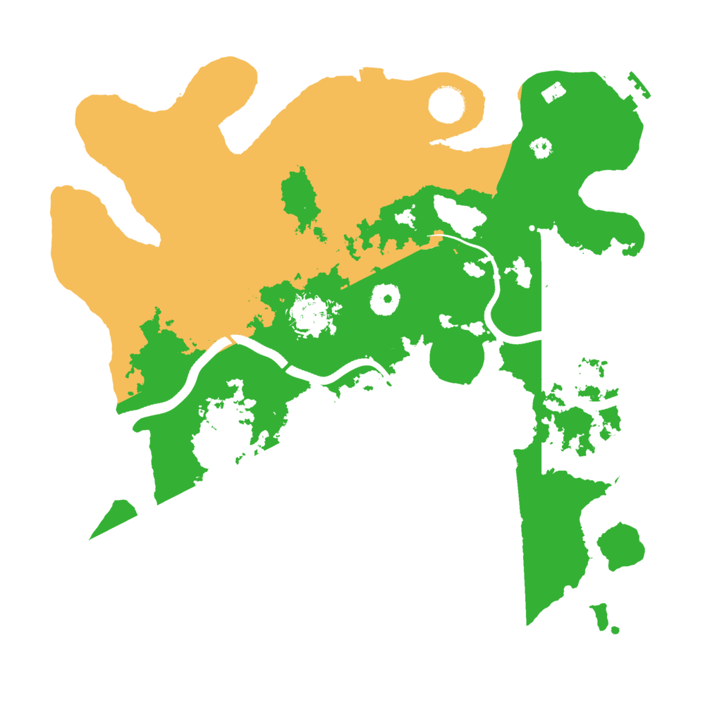 Biome Rust Map: Procedural Map, Size: 3500, Seed: 2025
