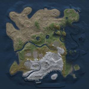 Thumbnail Rust Map: Procedural Map, Size: 3500, Seed: 2025, 13 Monuments