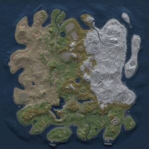 Thumbnail Rust Map: Procedural Map, Size: 4250, Seed: 674663, 17 Monuments