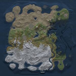 Thumbnail Rust Map: Procedural Map, Size: 4000, Seed: 1233771192, 16 Monuments