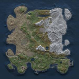 Thumbnail Rust Map: Procedural Map, Size: 3500, Seed: 1275213347, 15 Monuments