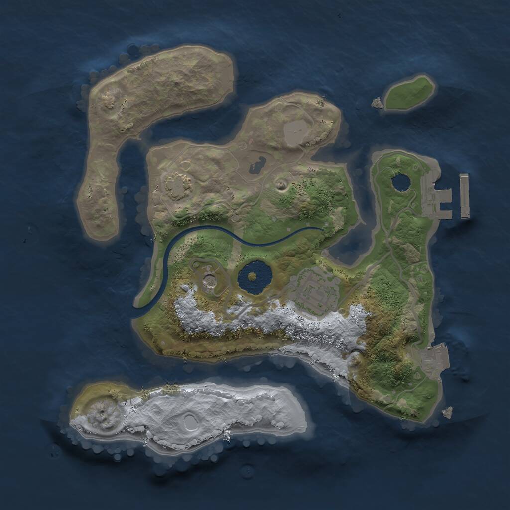 Rust Map: Procedural Map, Size: 2300, Seed: 356231903, 5 Monuments