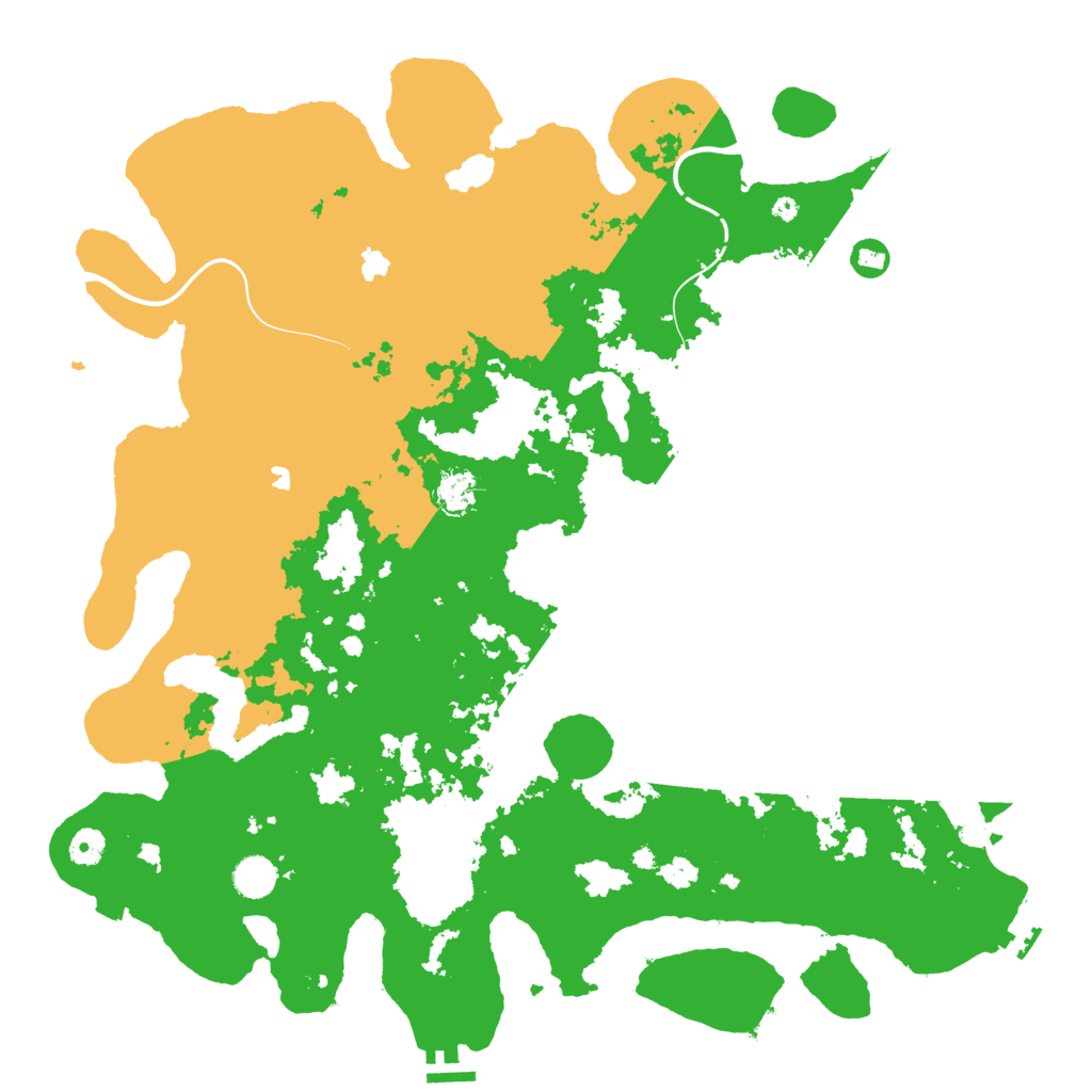 Biome Rust Map: Procedural Map, Size: 4500, Seed: 38927274