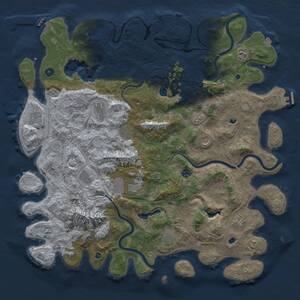 Thumbnail Rust Map: Procedural Map, Size: 5000, Seed: 790746382, 17 Monuments
