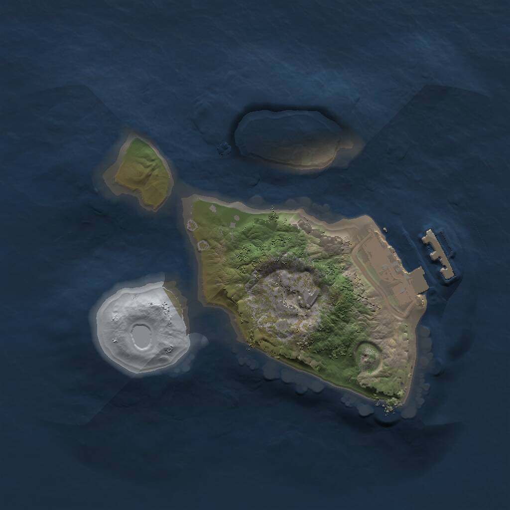 Rust Map: Procedural Map, Size: 1500, Seed: 1548403226, 2 Monuments