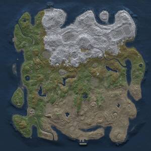 Thumbnail Rust Map: Procedural Map, Size: 4500, Seed: 1256078956, 16 Monuments