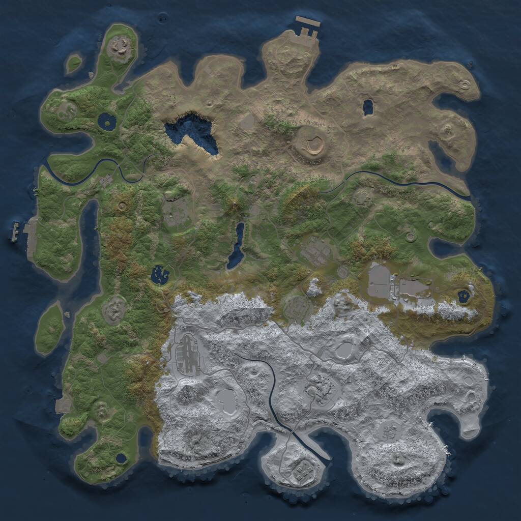Rust Map: Procedural Map, Size: 4222, Seed: 2012025, 16 Monuments