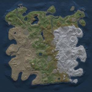 Thumbnail Rust Map: Procedural Map, Size: 4250, Seed: 272303902, 17 Monuments