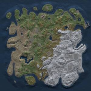 Thumbnail Rust Map: Procedural Map, Size: 4250, Seed: 1790447541, 14 Monuments