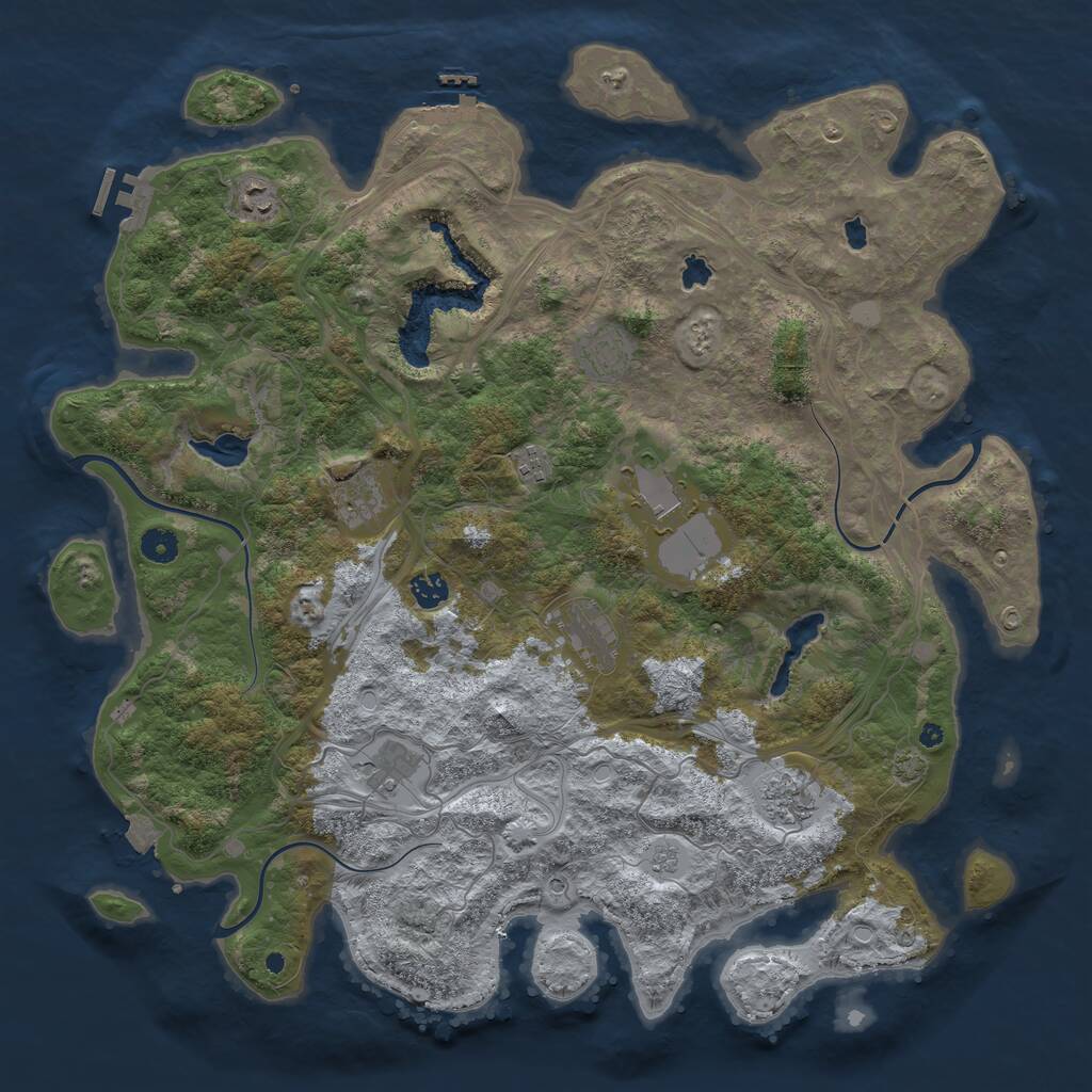 Rust Map: Procedural Map, Size: 4500, Seed: 74646566, 15 Monuments