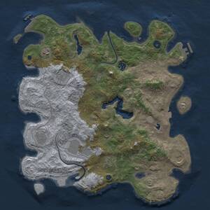 Thumbnail Rust Map: Procedural Map, Size: 4000, Seed: 797268279, 14 Monuments