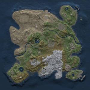 Thumbnail Rust Map: Procedural Map, Size: 3000, Seed: 510278773, 13 Monuments