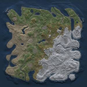 Thumbnail Rust Map: Procedural Map, Size: 4250, Seed: 1954167943, 16 Monuments