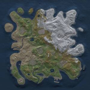 Thumbnail Rust Map: Procedural Map, Size: 3500, Seed: 323647068, 15 Monuments