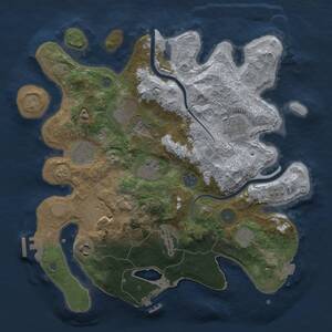 Thumbnail Rust Map: Procedural Map, Size: 3500, Seed: 323647068, 17 Monuments