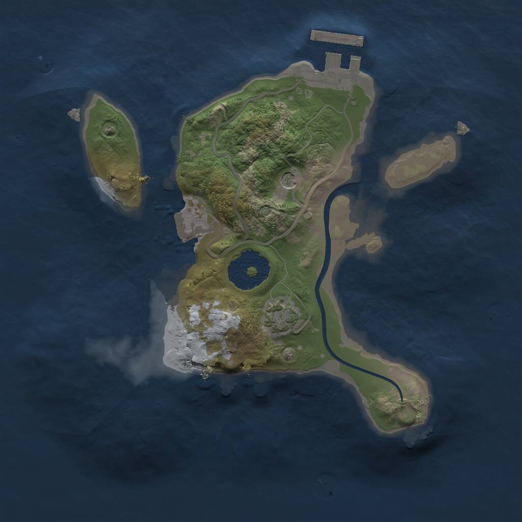 Rust Map: Procedural Map, Size: 2000, Seed: 145054920, 4 Monuments