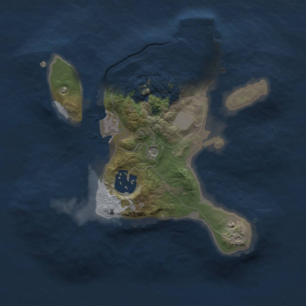 Rust Map: Procedural Map, Size: 2000, Seed: 145054920, 4 Monuments