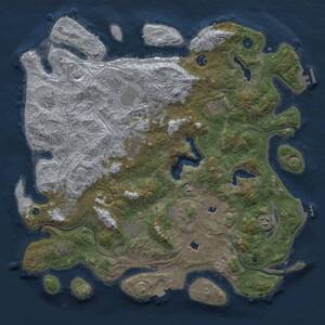 Thumbnail Rust Map: Procedural Map, Size: 4500, Seed: 9946696, 16 Monuments