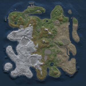 Thumbnail Rust Map: Procedural Map, Size: 3500, Seed: 786259387, 13 Monuments