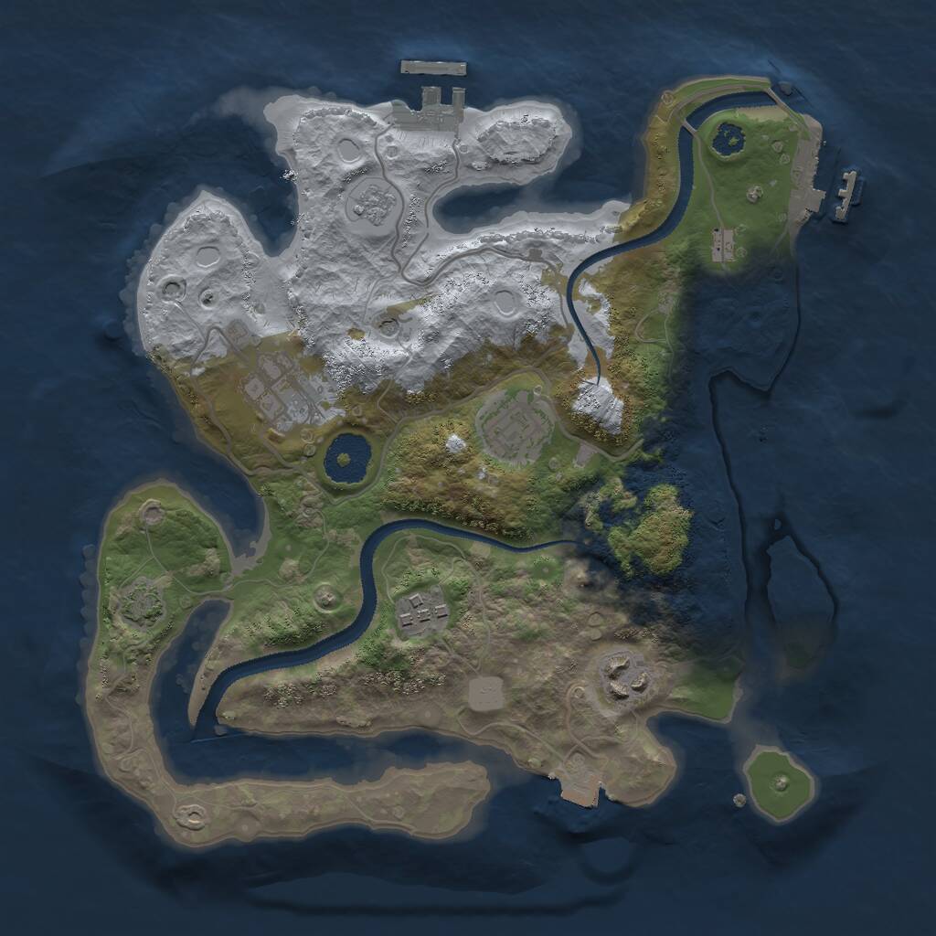 Rust Map: Procedural Map, Size: 2900, Seed: 1148534247, 10 Monuments